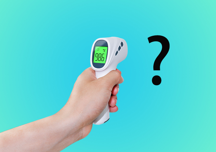 Where is the accurate body part for forehead temperature gun to measure?